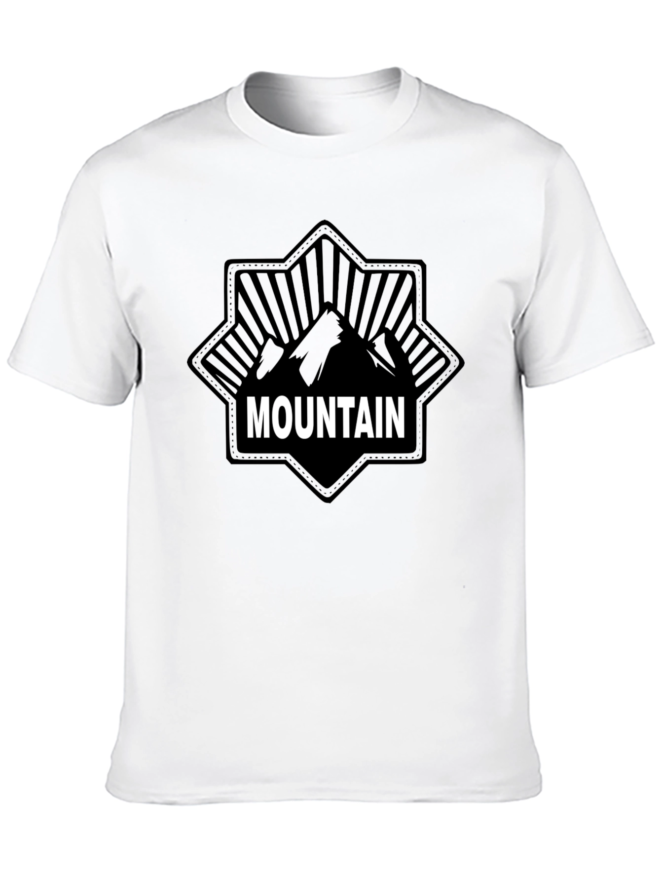Mountain Graphic Print Black T-Shirt