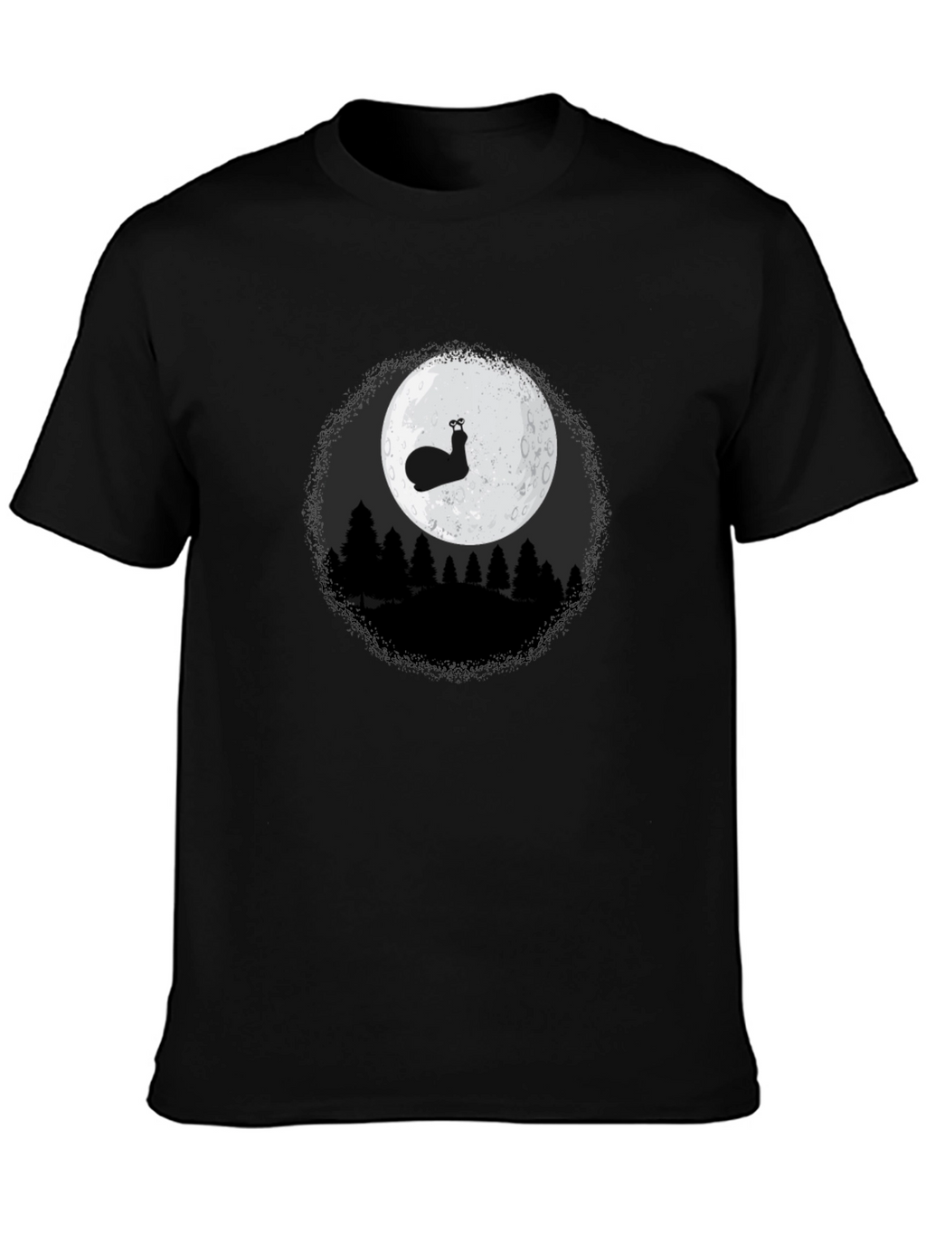 Snail Moon Graphic Tee - Mens Black T-Shirt