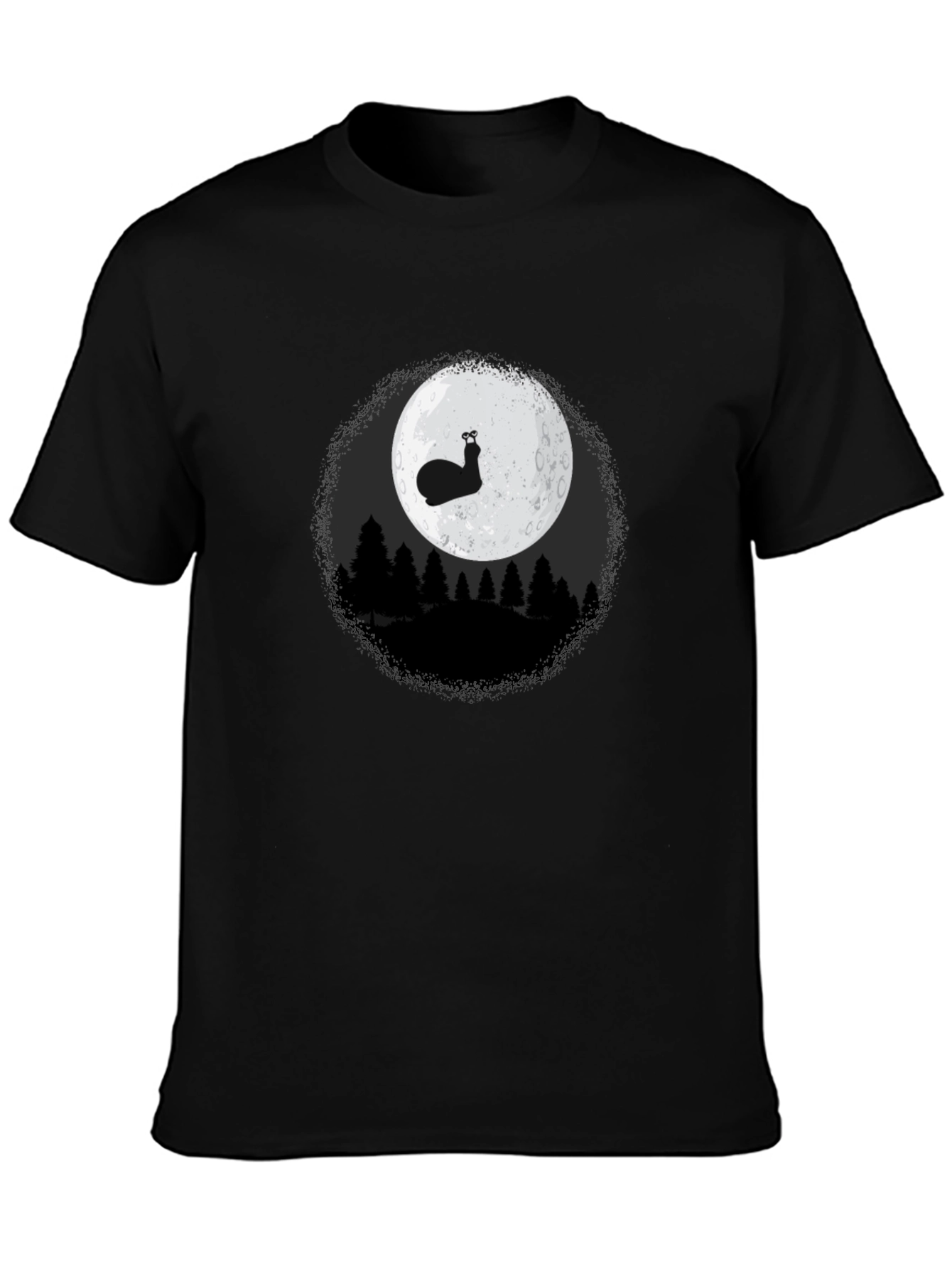 Snail Moon Graphic Tee - Mens Black T-Shirt