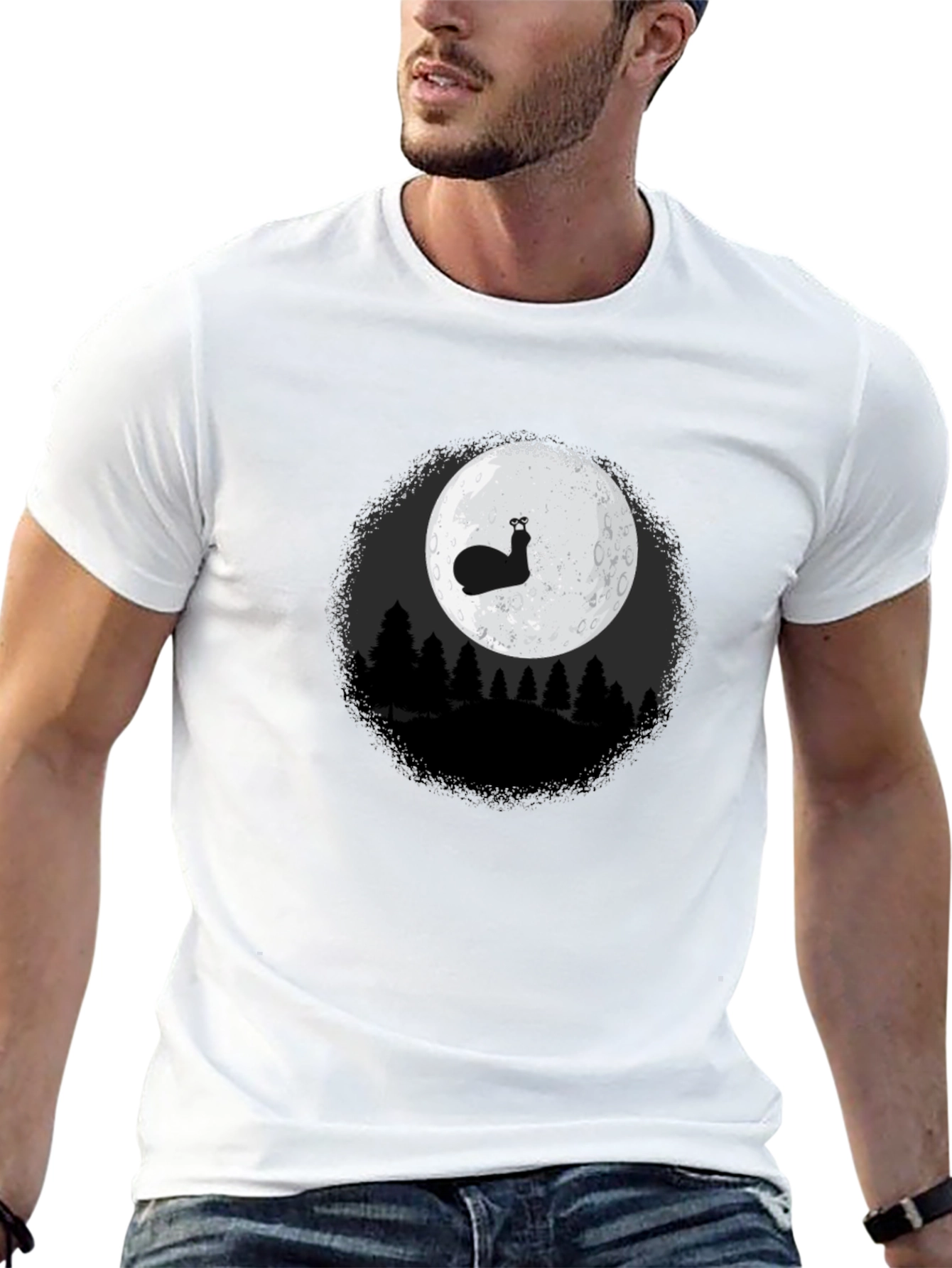 Snail Moon Graphic Tee - Mens Black T-Shirt