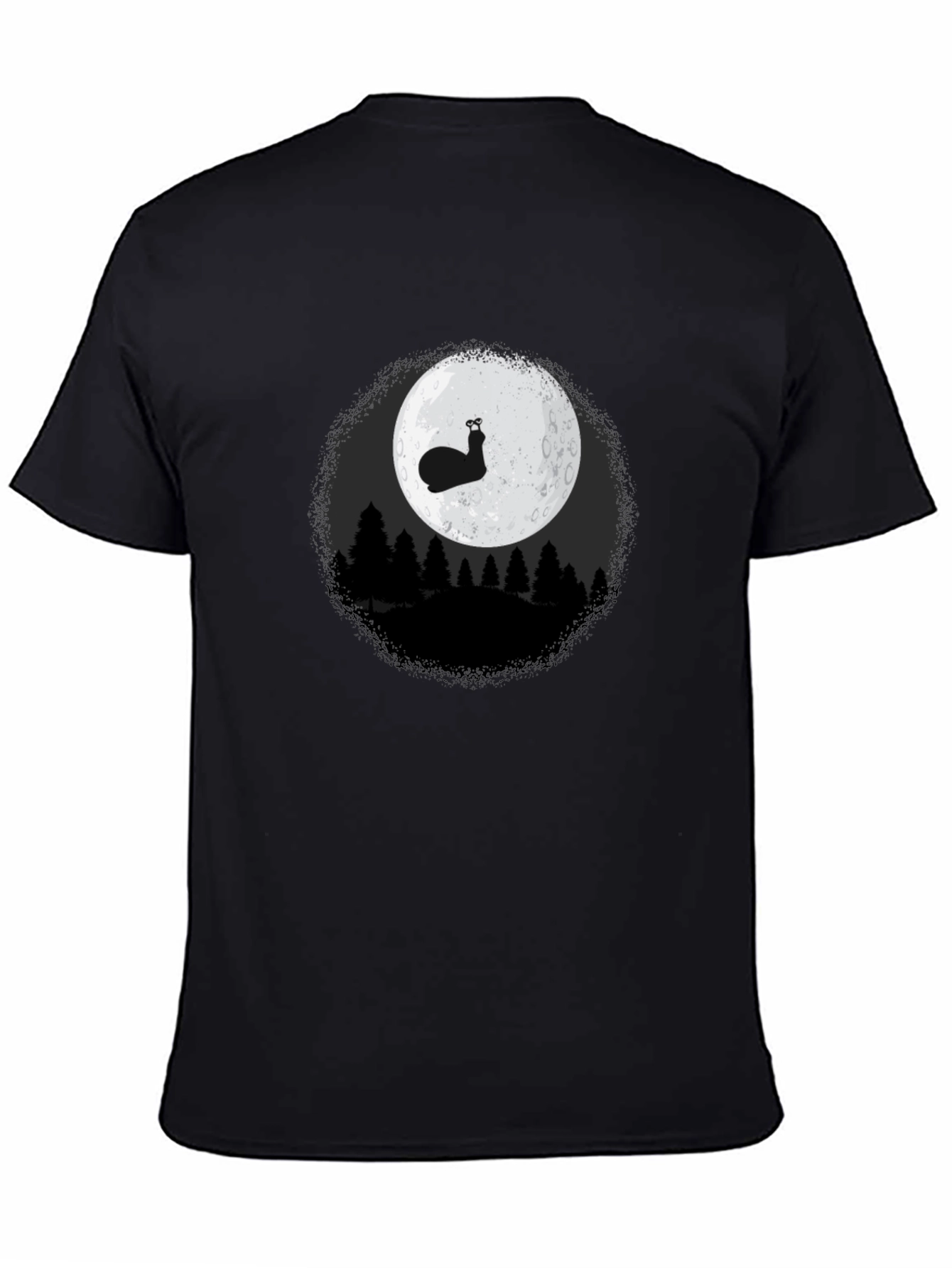 Snail Moon Graphic Tee - Mens Black T-Shirt