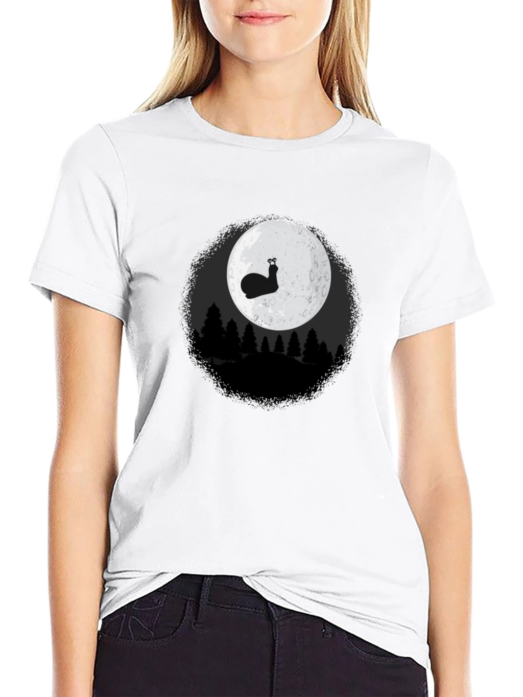 Snail Moon Graphic Tee - Mens Black T-Shirt
