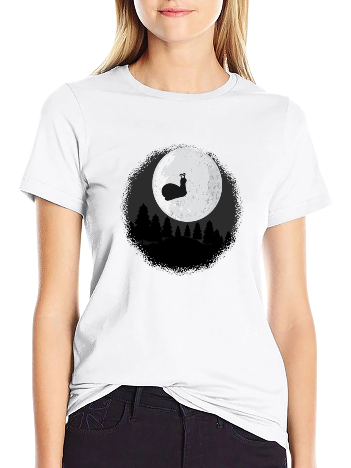 Snail Moon Graphic Tee - Mens Black T-Shirt