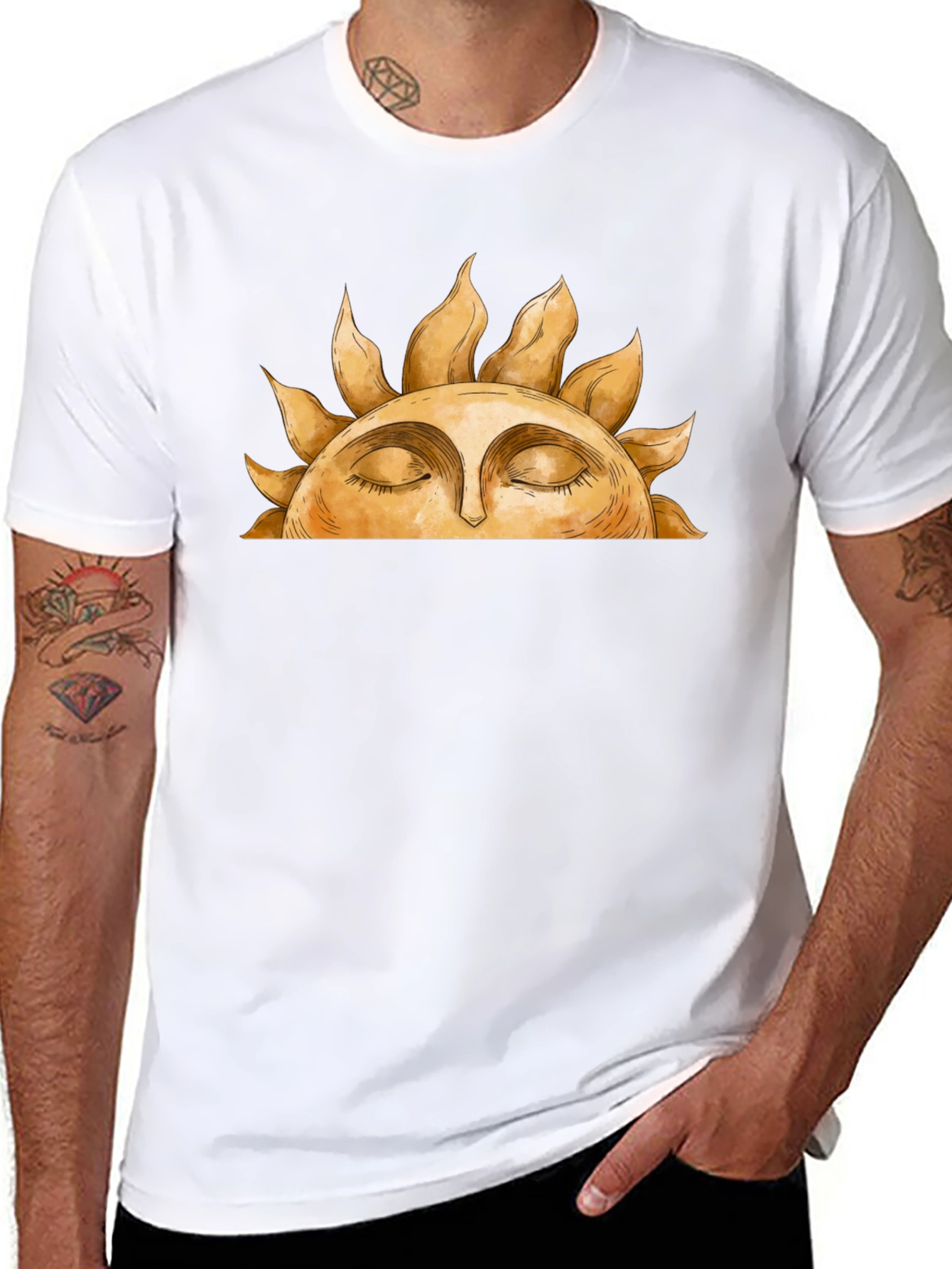 Sun Face Graphic Tee - Relaxed Comfort