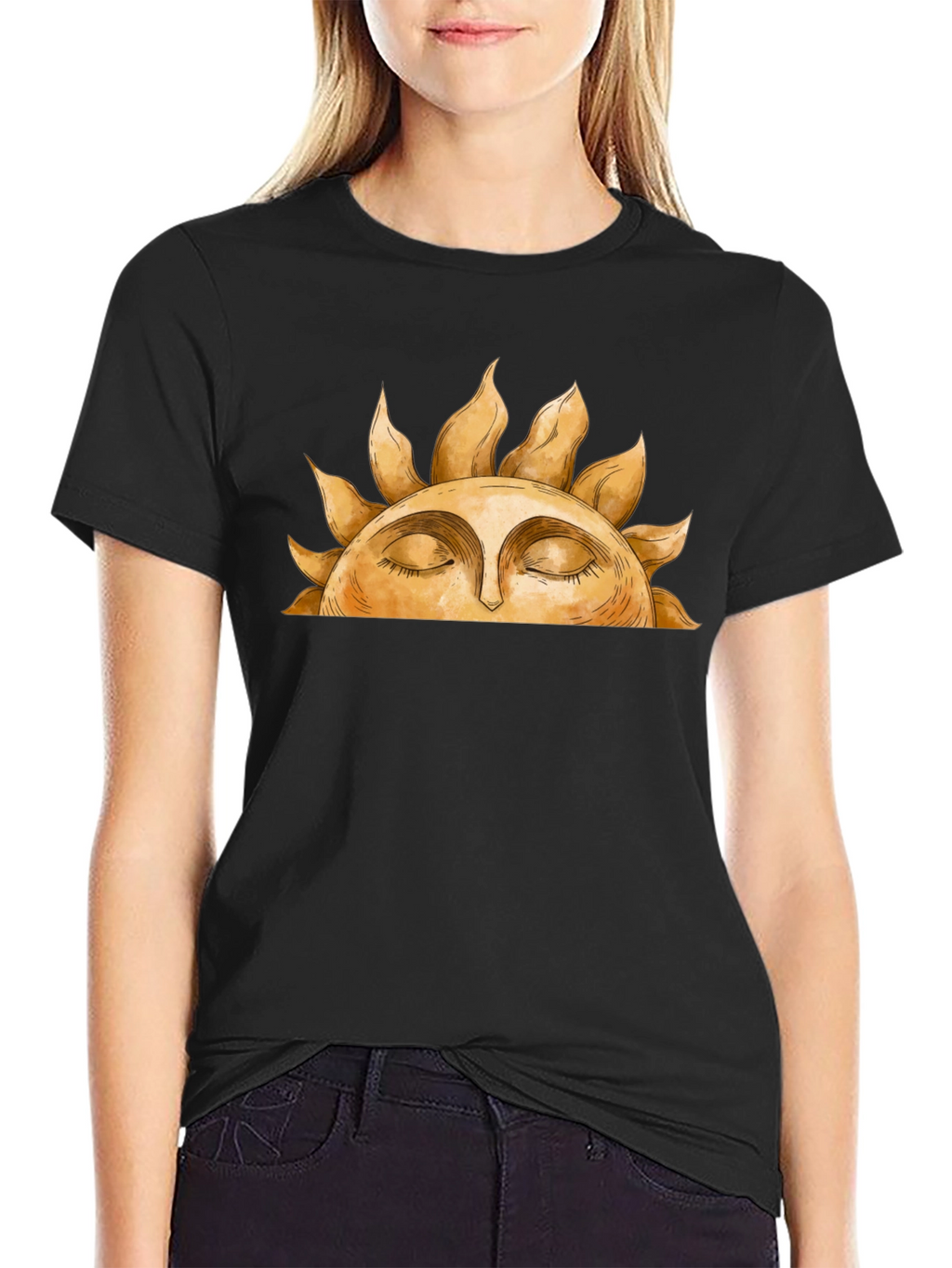 Sun Face Graphic Tee - Relaxed Comfort
