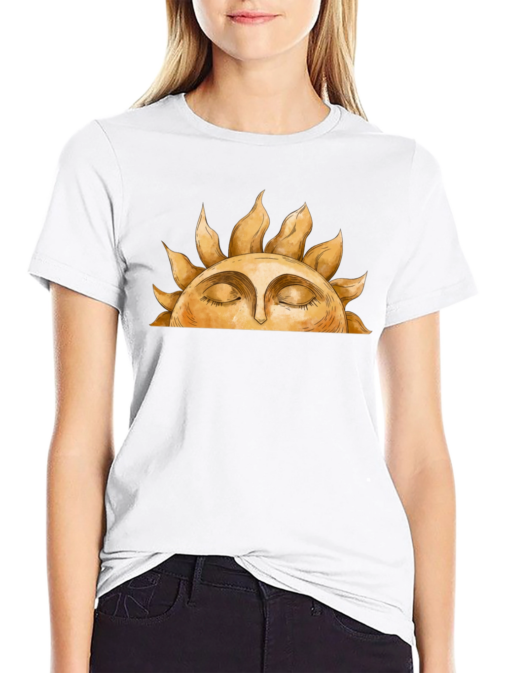 Sun Face Graphic Tee - Relaxed Comfort