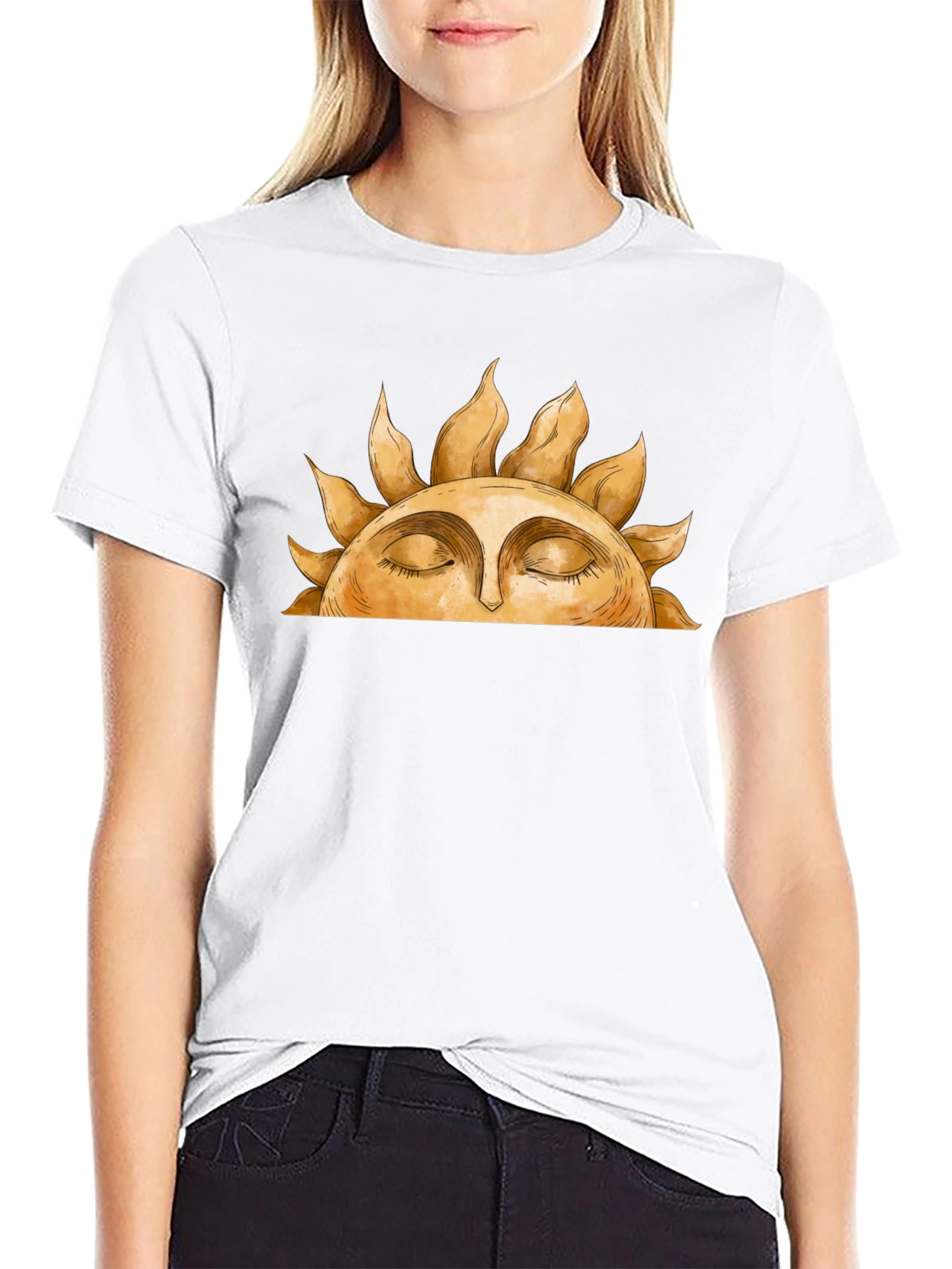 Sun Face Graphic Tee - Relaxed Comfort