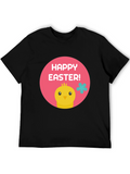 Happy Easter Chick T-Shirt - Black