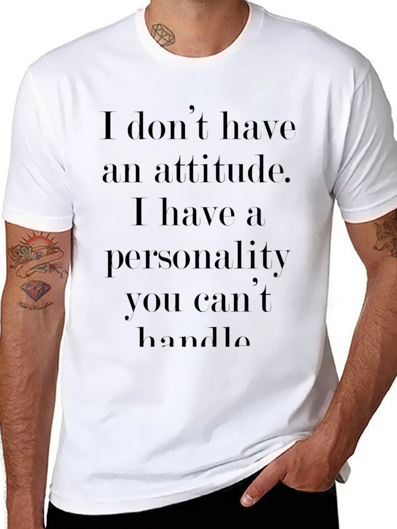 Attitude Personality T-Shirt - Black