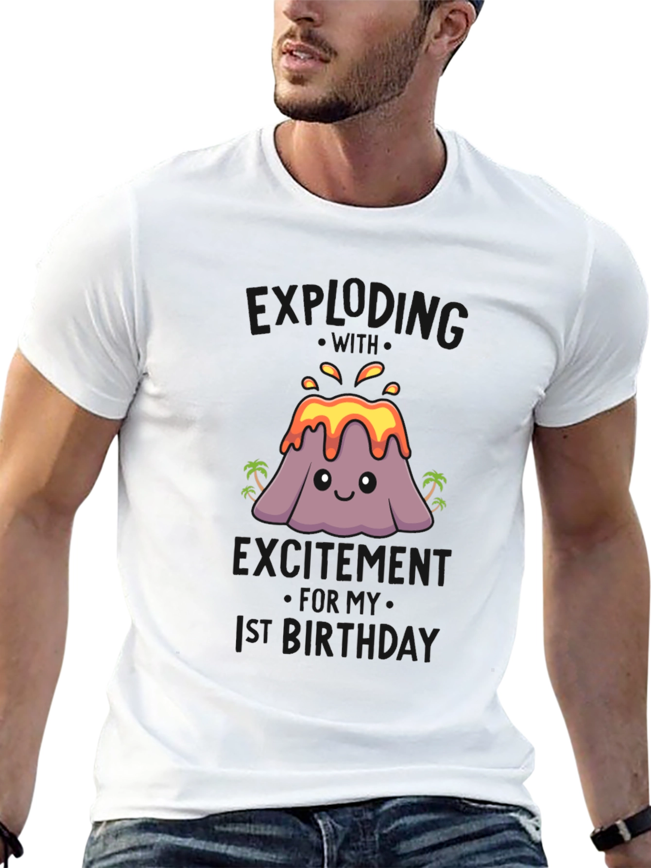 Volcano 1st Birthday Shirt