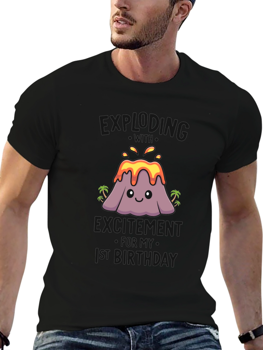 Volcano 1st Birthday Shirt