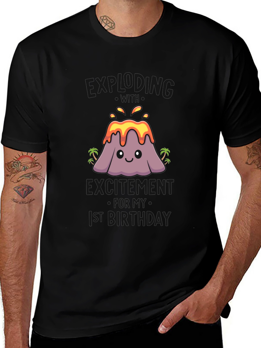 Volcano 1st Birthday Shirt