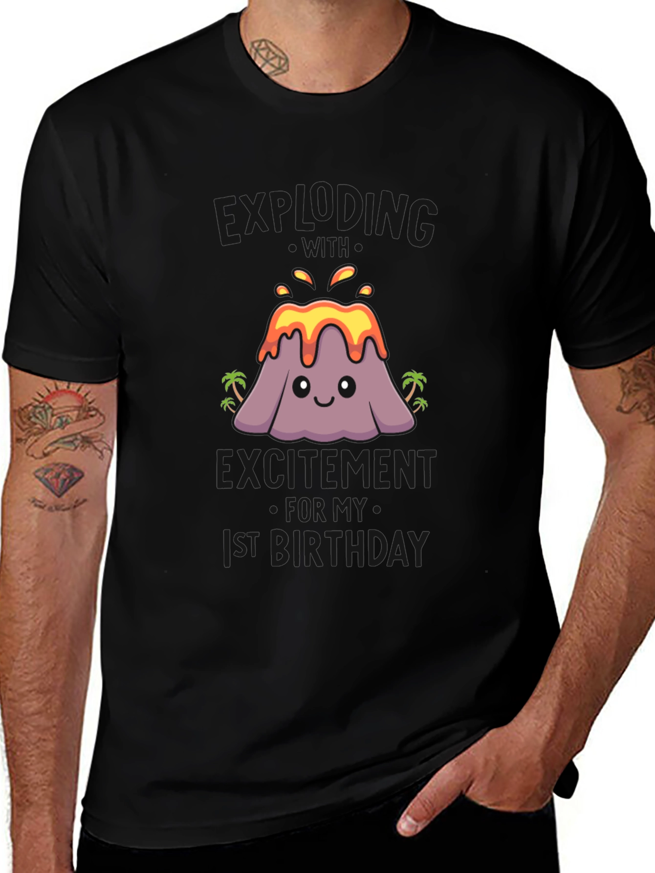 Volcano 1st Birthday Shirt