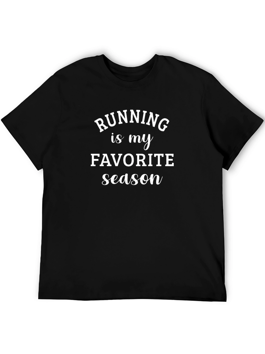 Running is My Favorite Season Black T-Shirt