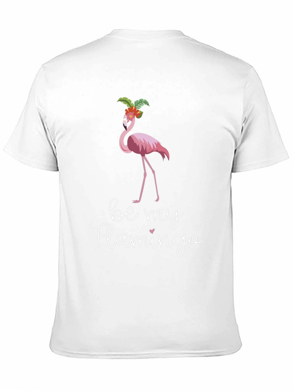 Be My Flamingo Graphic Tee - Black Cotton T-Shirt