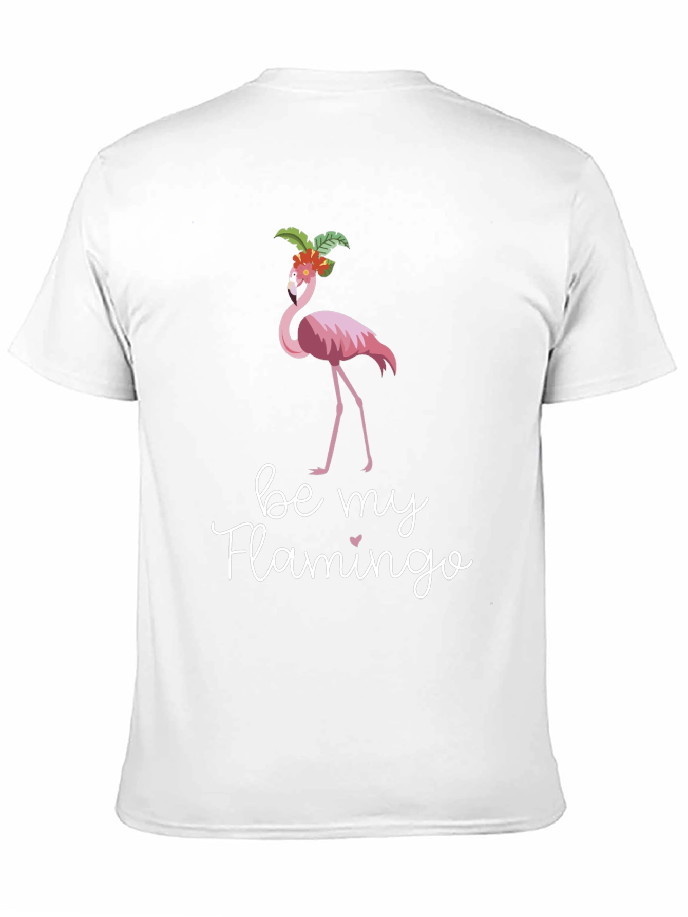 Be My Flamingo Graphic Tee - Black Cotton T-Shirt