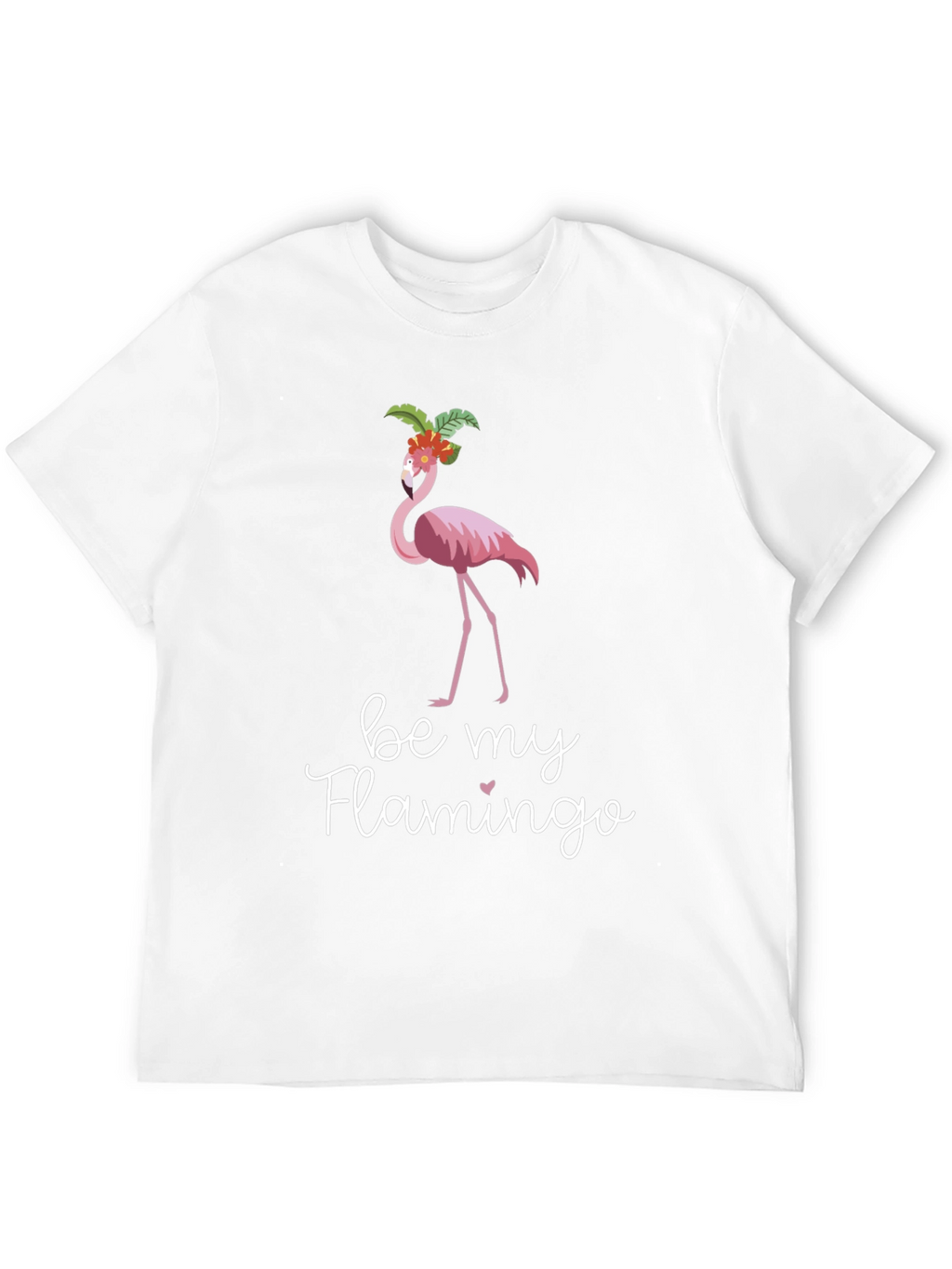 Be My Flamingo Graphic Tee - Black Cotton T-Shirt