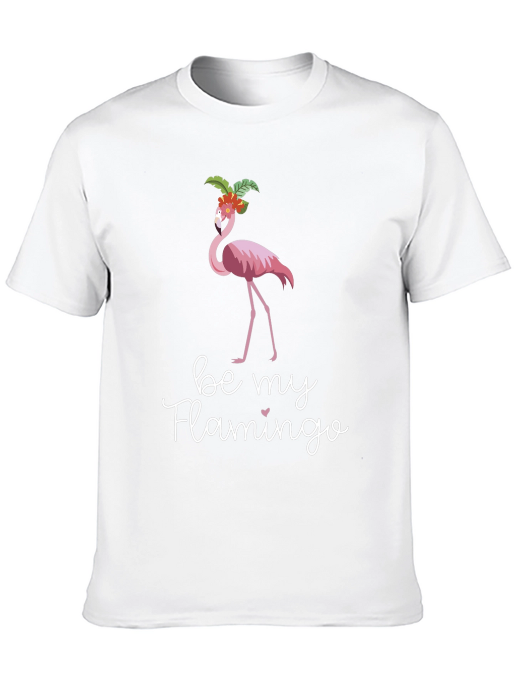 Be My Flamingo Graphic Tee - Black Cotton T-Shirt