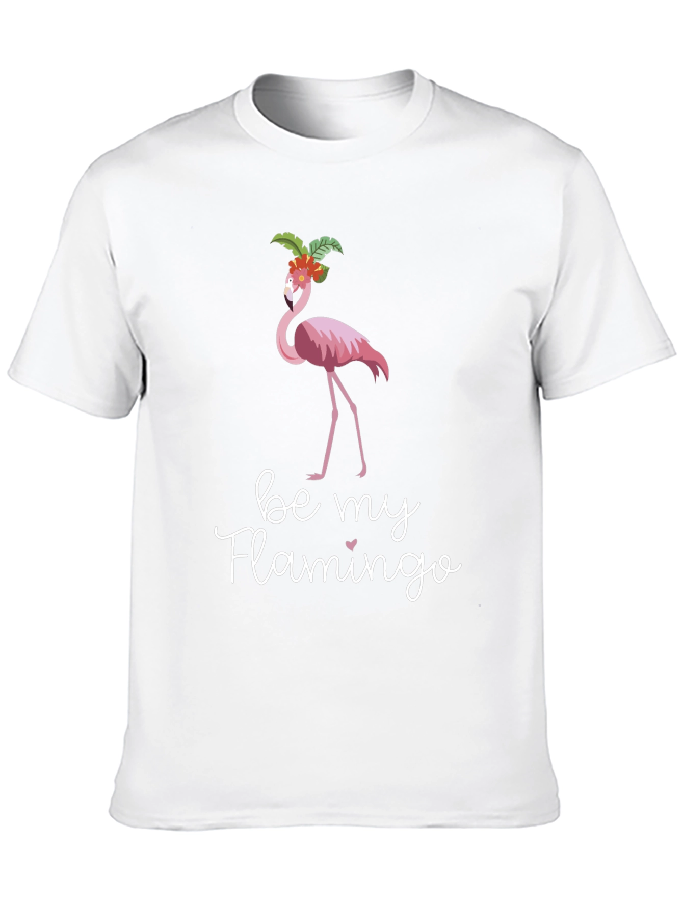 Be My Flamingo Graphic Tee - Black Cotton T-Shirt