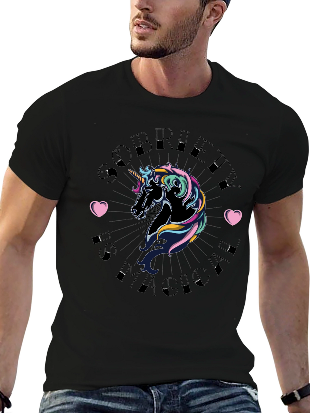 Sobriety is Magical Unicorn Graphic Tee