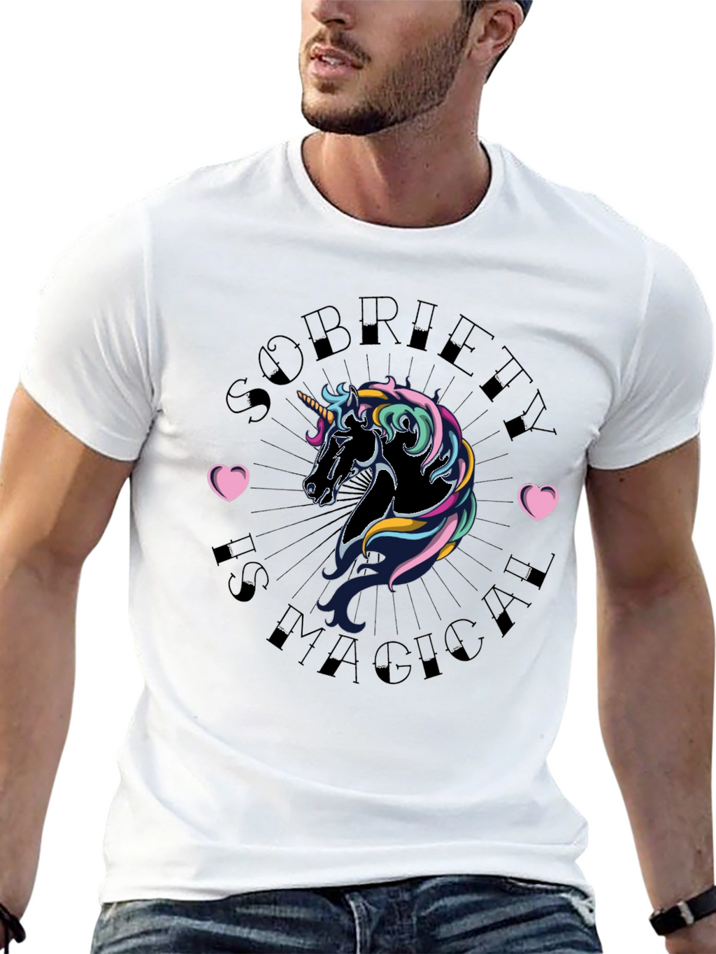 Sobriety is Magical Unicorn Graphic Tee