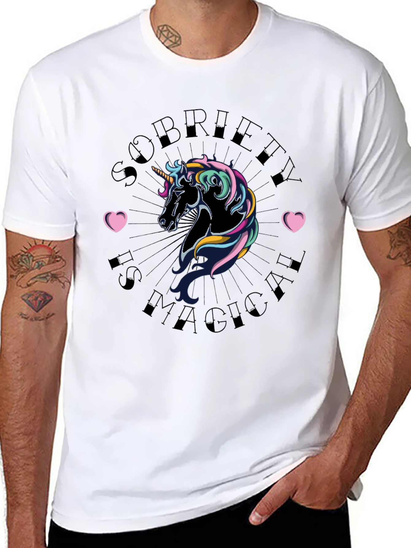 Sobriety is Magical Unicorn Graphic Tee