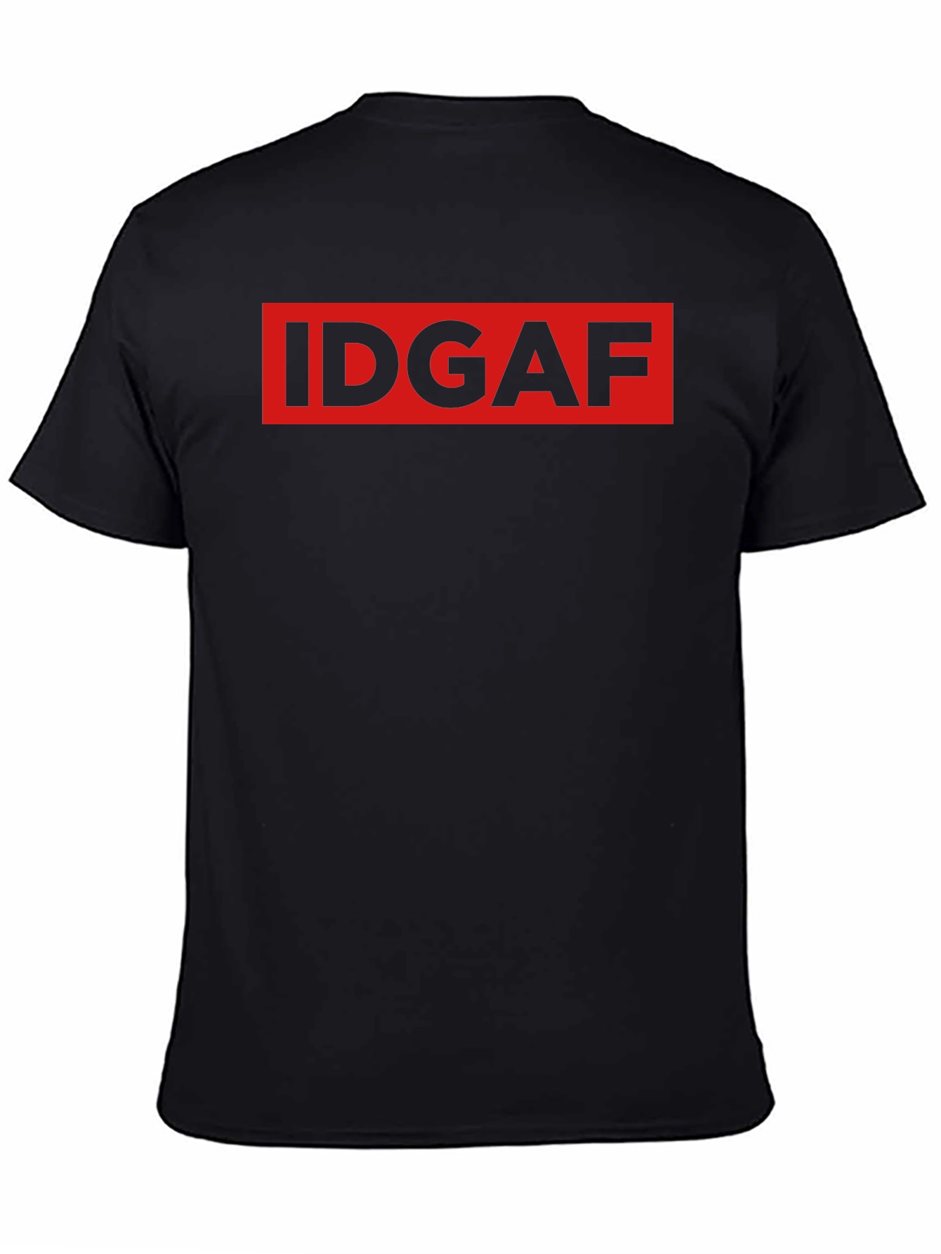 IDGAF Graphic Print Black T-Shirt