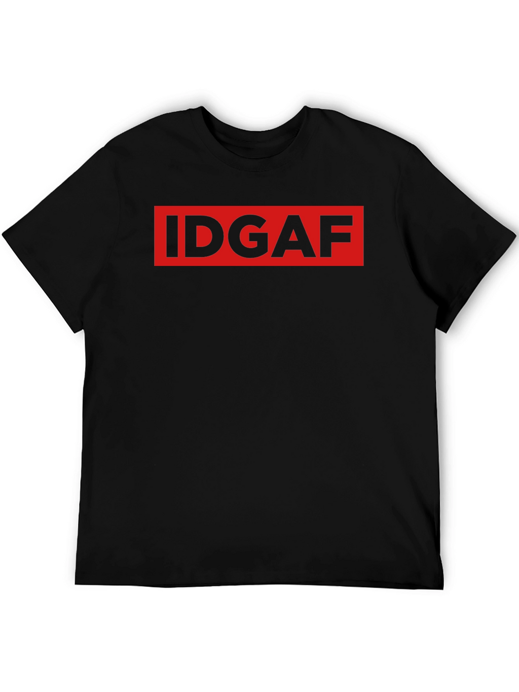 IDGAF Graphic Print Black T-Shirt