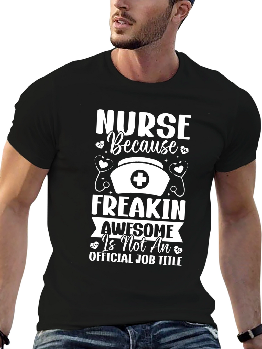Nurse Awesome Job Title Graphic Tee