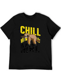 Chill Sloth Graphic Print T-Shirt