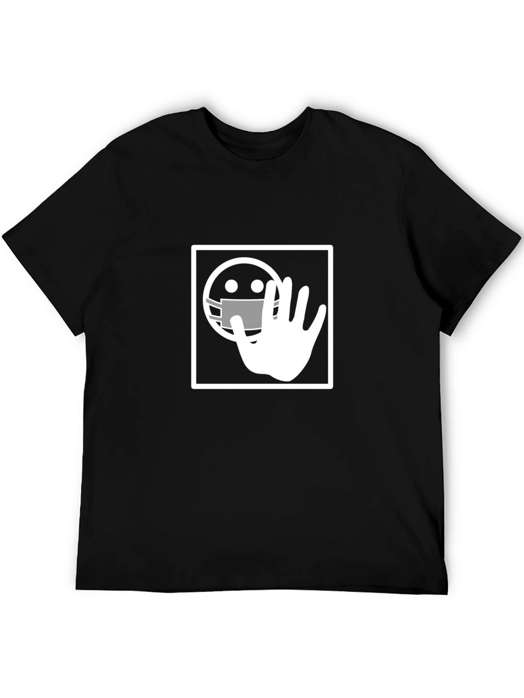 Masked Emoji Hand Stop T-Shirt