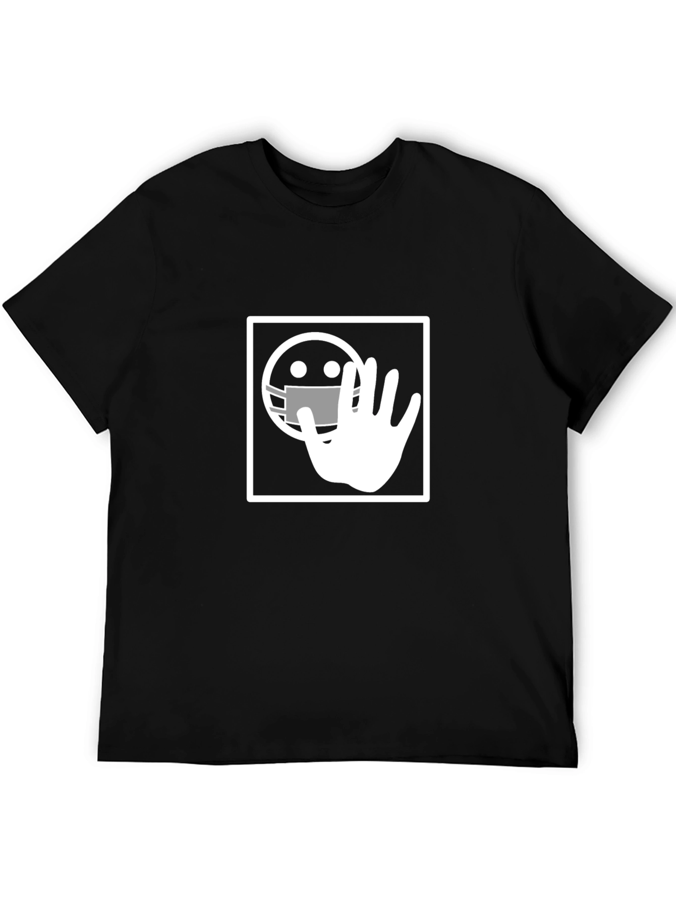 Masked Emoji Hand Stop T-Shirt