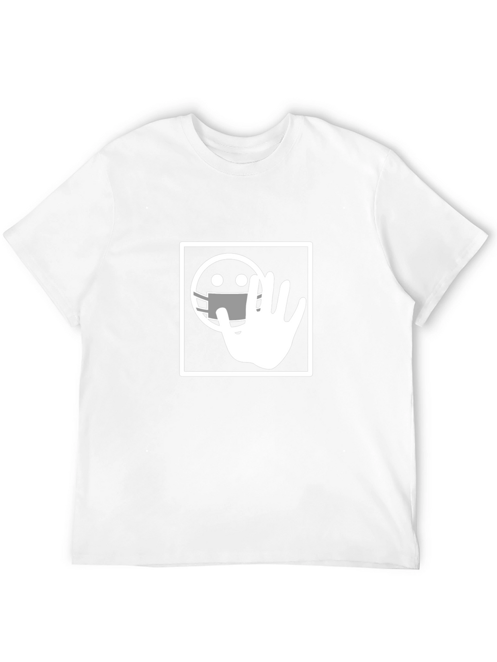 Masked Emoji Hand Stop T-Shirt