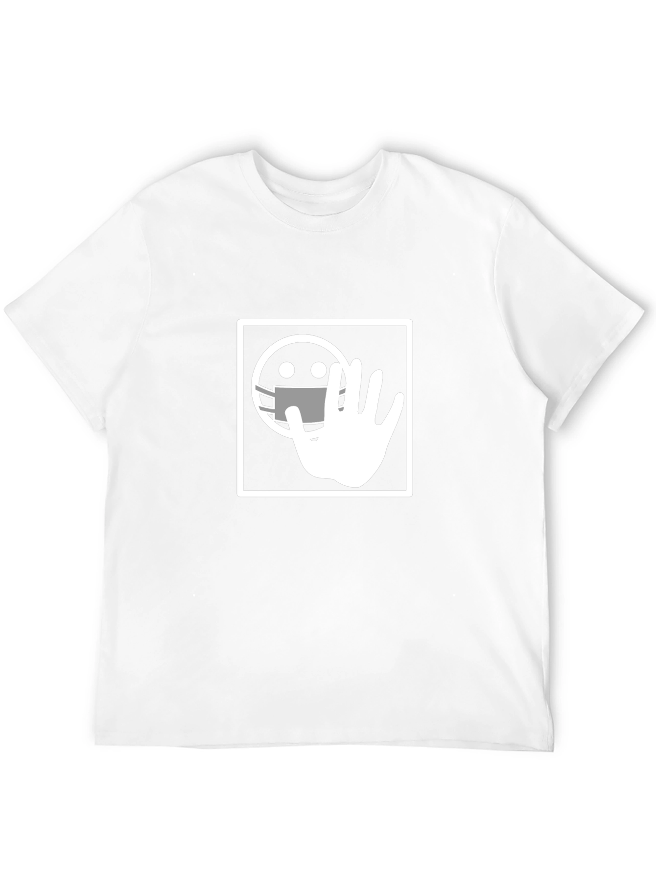 Masked Emoji Hand Stop T-Shirt