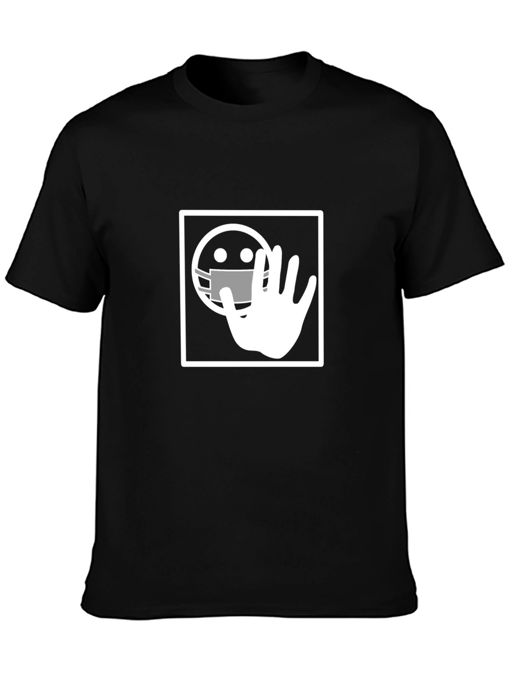 Masked Emoji Hand Stop T-Shirt