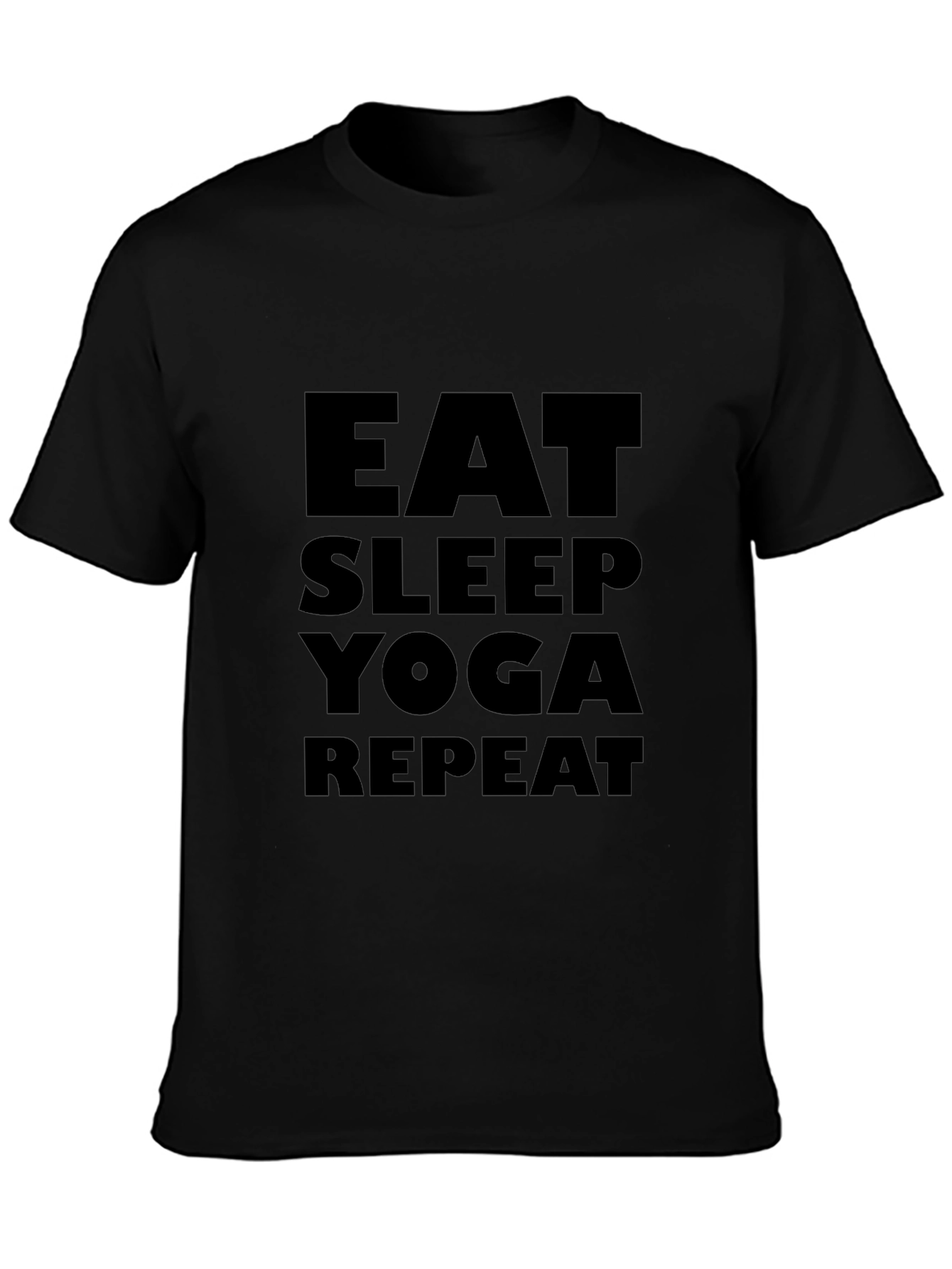 Eat Sleep Yoga Repeat Black T-Shirt