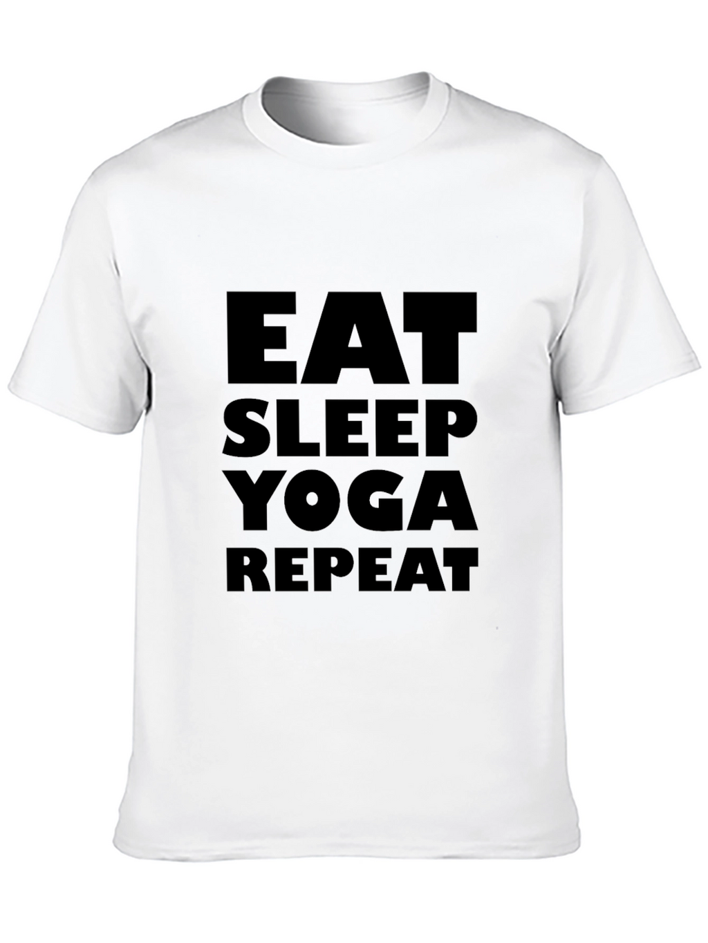 Eat Sleep Yoga Repeat Black T-Shirt