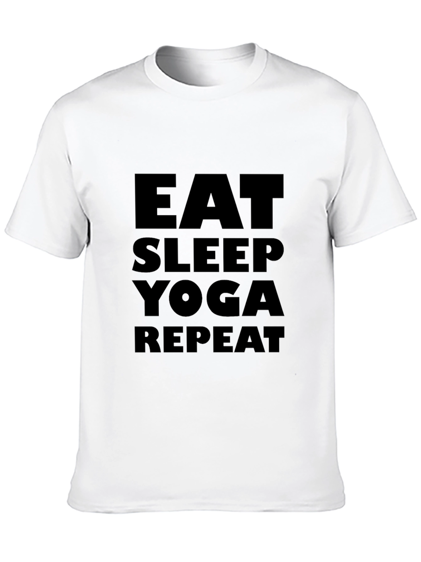 Eat Sleep Yoga Repeat Black T-Shirt