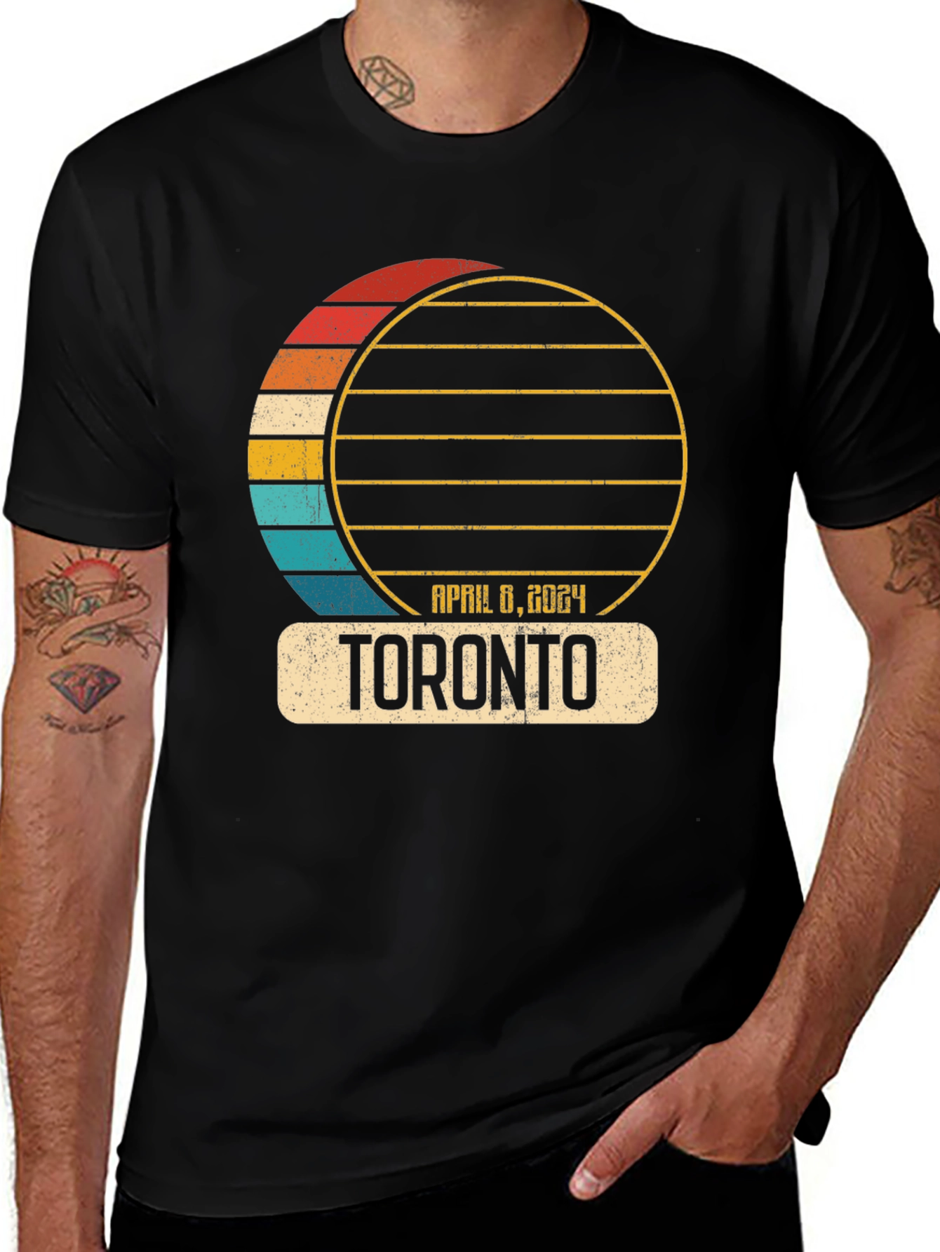 Toronto Eclipse April 8 2024 Mens T-Shirt
