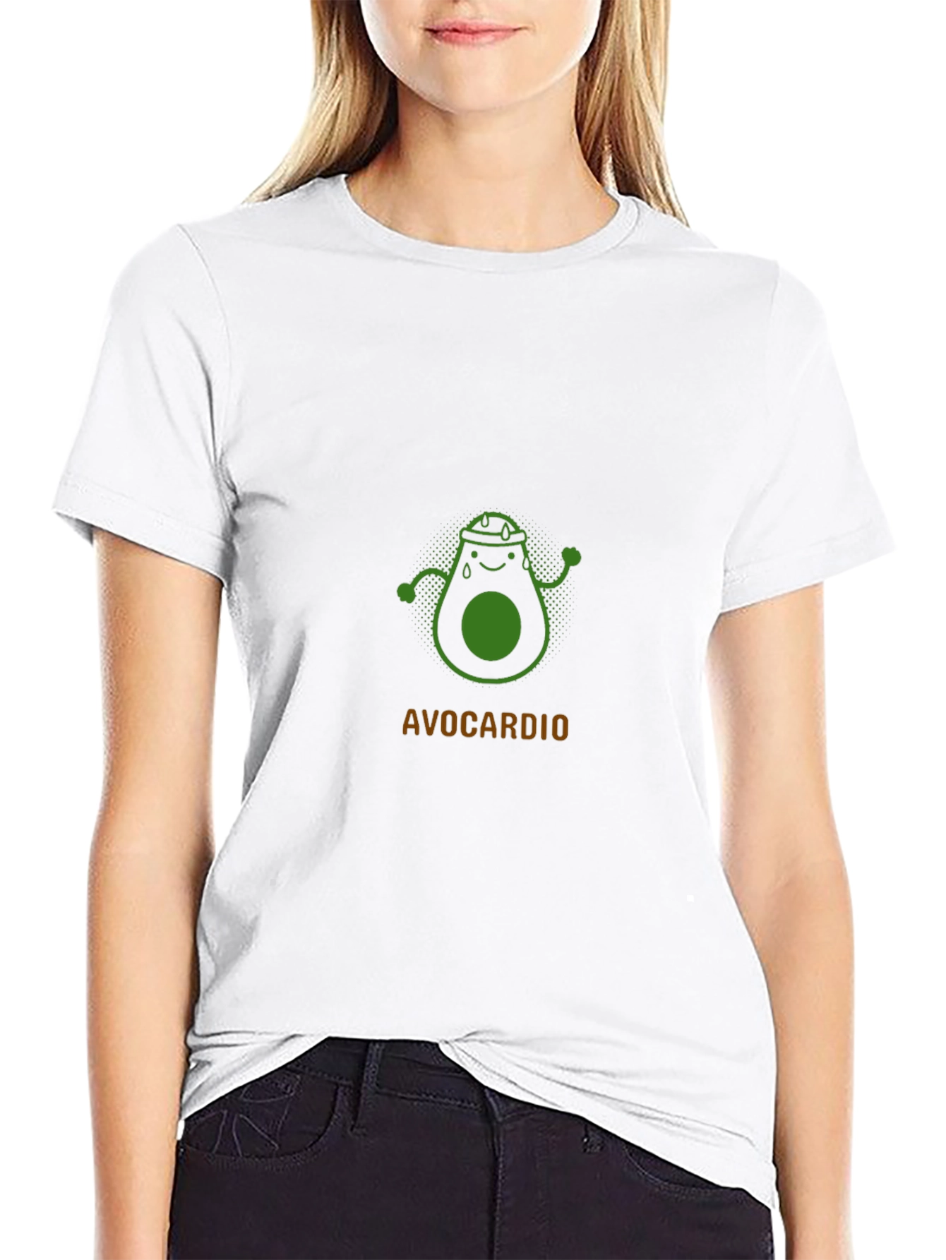 Avocardio Black T-Shirt - Funny Avocado Workout Tee
