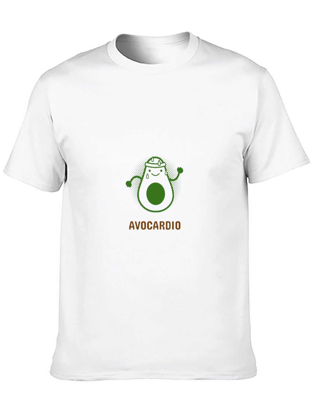 Avocardio Black T-Shirt - Funny Avocado Workout Tee
