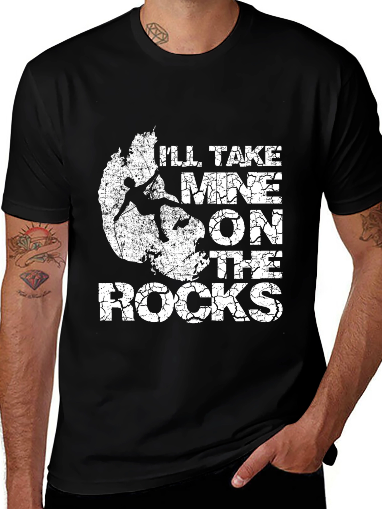 Ill Take Mine On The Rocks Climbing T-Shirt