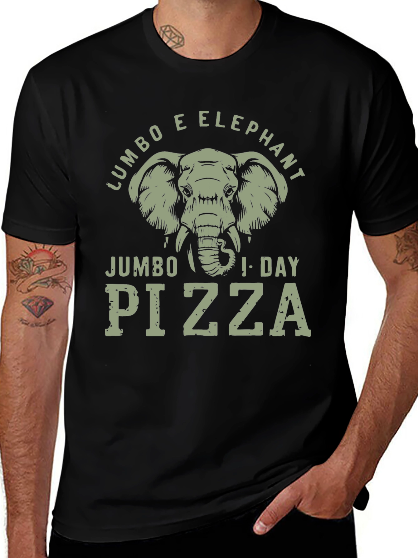 Jumbo Elephant Pizza T-Shirt