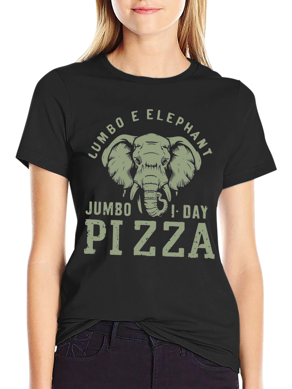 Jumbo Elephant Pizza T-Shirt