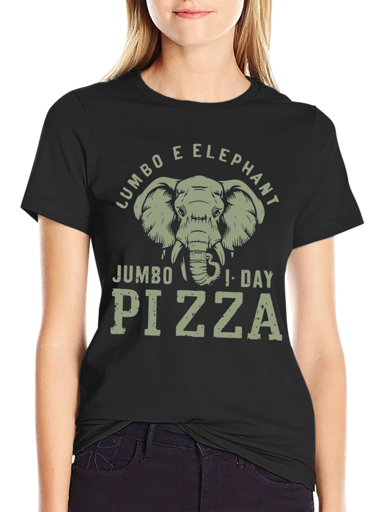 Jumbo Elephant Pizza T-Shirt
