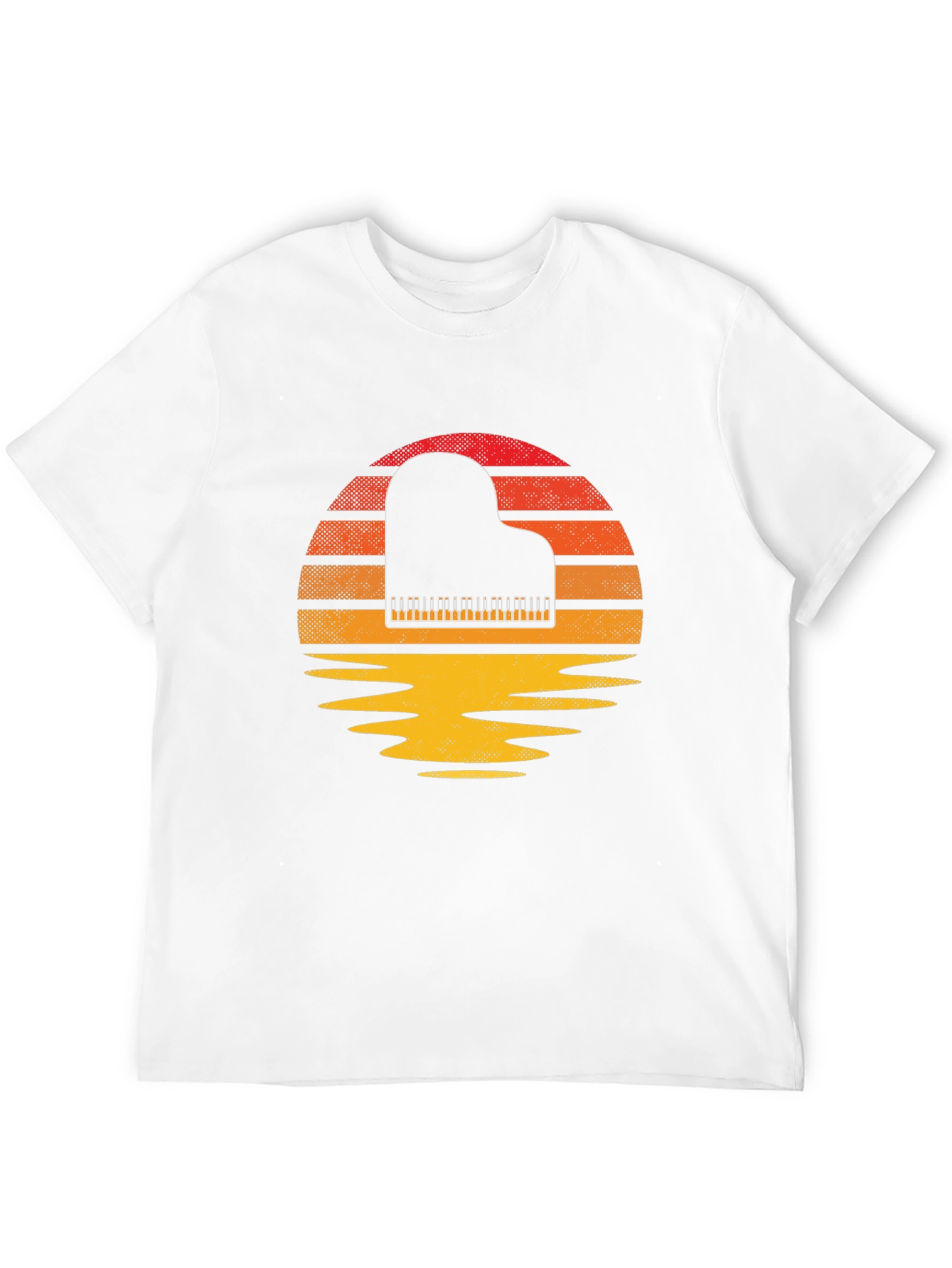 Retro Piano Sunset Graphic Tee