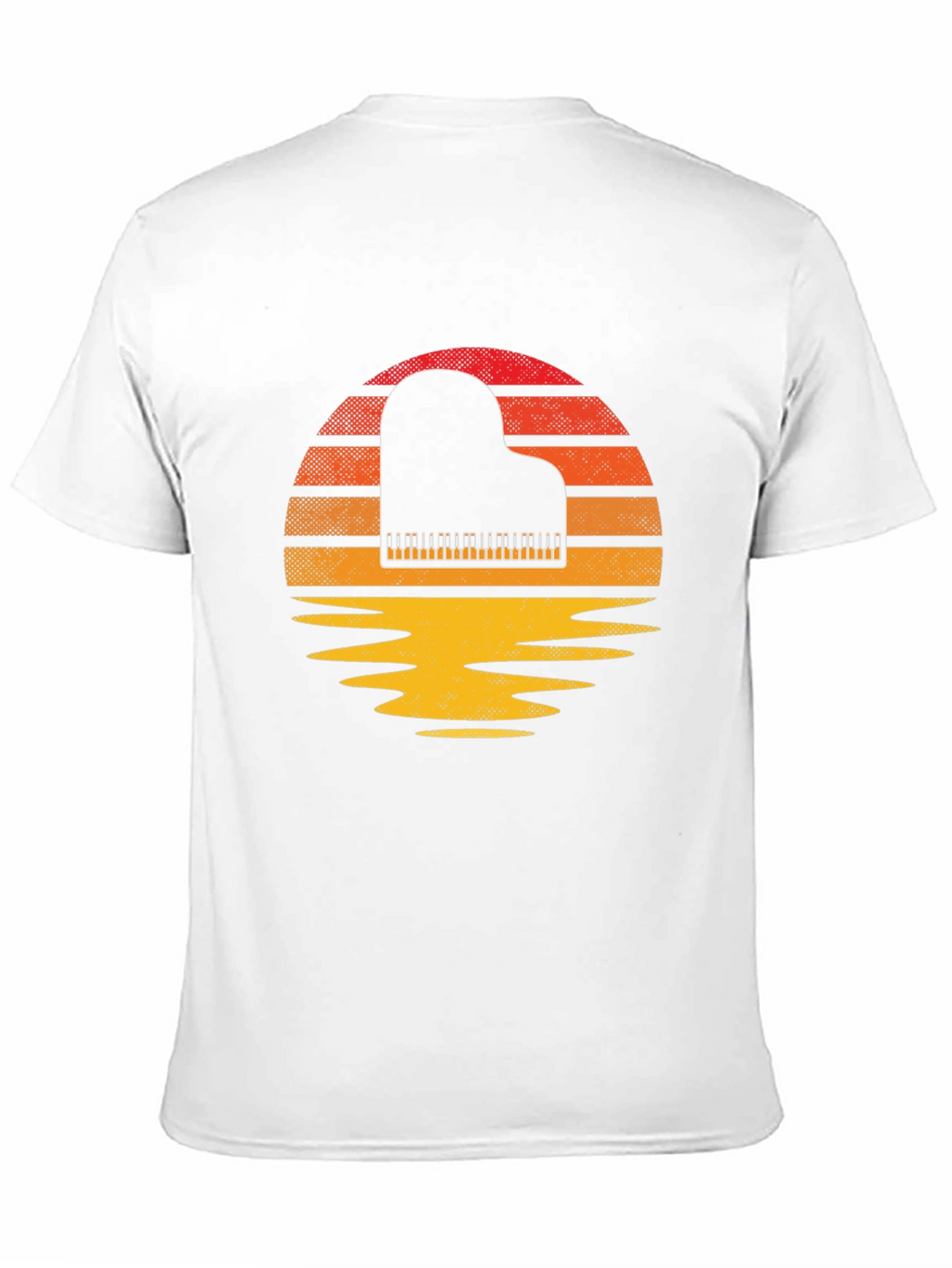 Retro Piano Sunset Graphic Tee