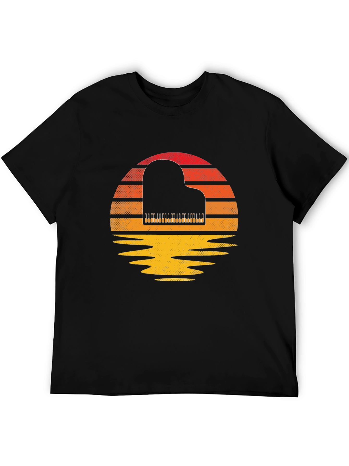 Retro Piano Sunset Graphic Tee