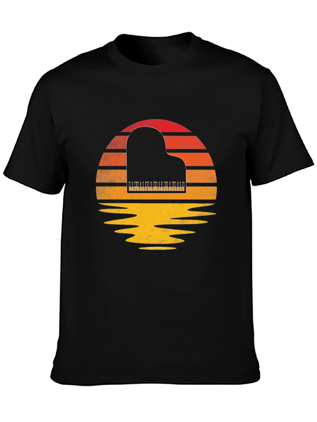 Retro Piano Sunset Graphic Tee