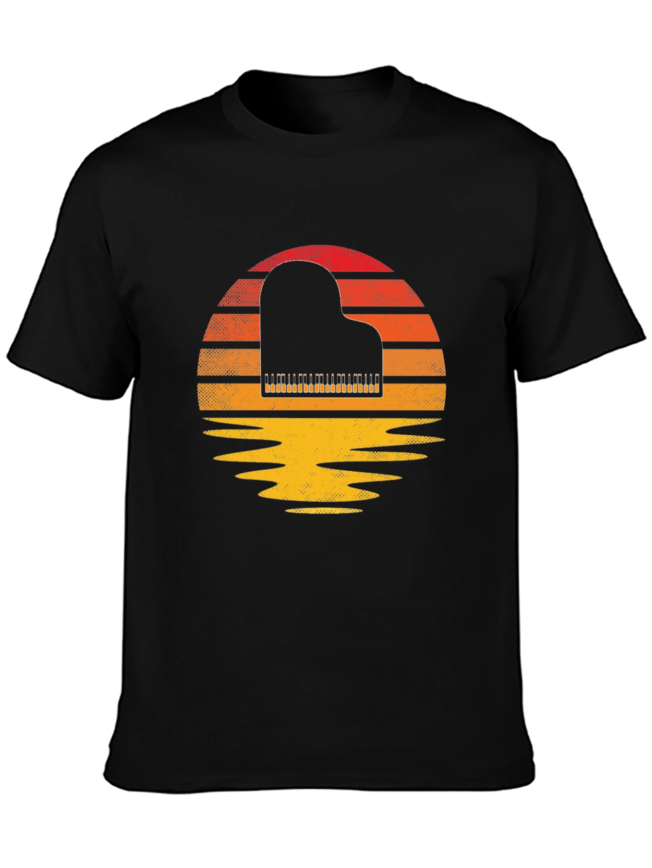 Retro Piano Sunset Graphic Tee
